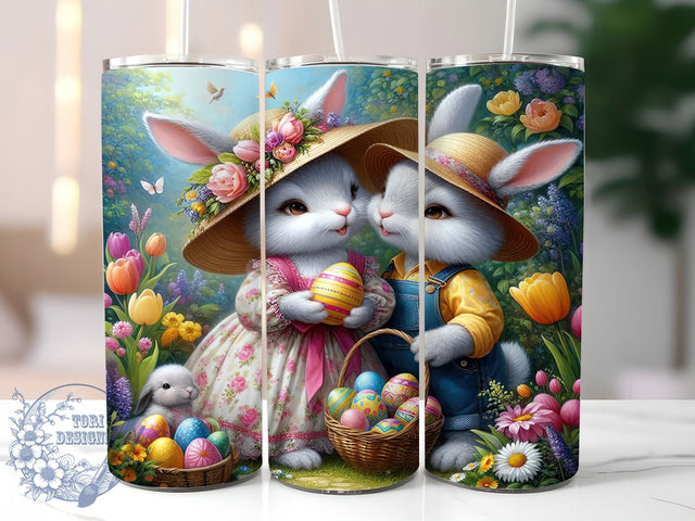 Floral Butterfly Easter Bunny Tumbler, Easter Bunny Tumbler, Butterfly Bunny Wrap, Floral Bunny Wrap, Cute Bunny Wrap, Sublimation Design, Trendy Gift Idea Sublimation ToriDesigns 