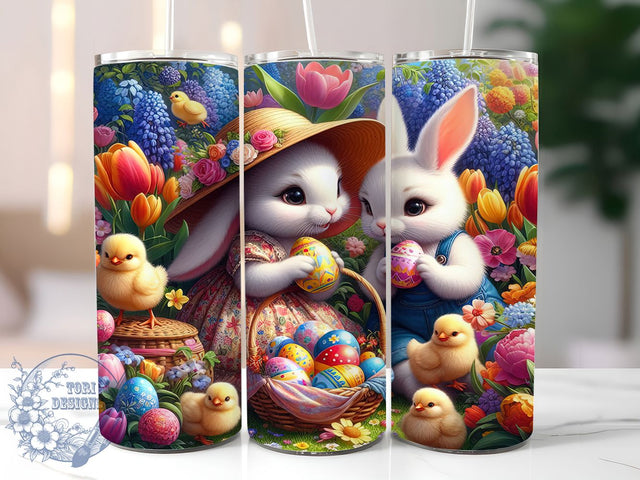 Floral Butterfly Easter Bunny Tumbler, Easter Bunny Tumbler, Butterfly Bunny Wrap, Floral Bunny Wrap, Cute Bunny Wrap, Sublimation Design, Trendy Gift Idea Sublimation ToriDesigns 
