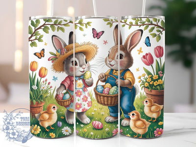 Floral Butterfly Easter Bunny Tumbler, Easter Bunny Tumbler, Butterfly Bunny Wrap, Floral Bunny Wrap, Cute Bunny Wrap, Sublimation Design, Trendy Gift Idea Sublimation ToriDesigns 