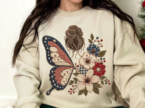 Floral Butterfly Messy Bun png SVG artprintfile 