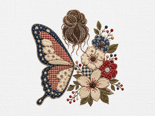 Floral Butterfly Messy Bun png SVG artprintfile 