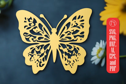 Floral Butterfly Paper Cut SVG File SVG MD JOYNAL ABDIN 