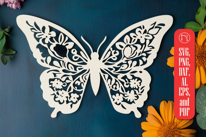 Floral Butterfly Paper Cut SVG File SVG MD JOYNAL ABDIN 