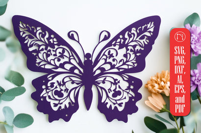 Floral Butterfly Paper Cut SVG File SVG MD JOYNAL ABDIN 