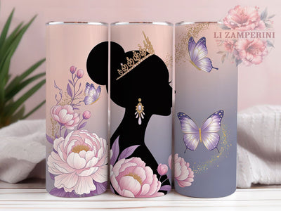 Floral Butterfly Queen Tumbler Wrap, Floral Butterflies, Royal Art, Elegant Theme, Empowerment Style, Regal Wrap, Sublimation Design Sublimation Li Zamperini 