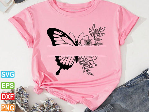 Floral Butterfly SVG, Butterfly Clipart, Floral Lover Shirt SVG Creativeart88 