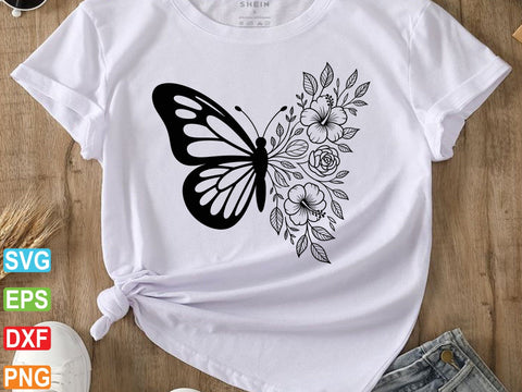 Floral Butterfly SVG, Butterfly Clipart, Floral Lover Shirt SVG Creativeart88 