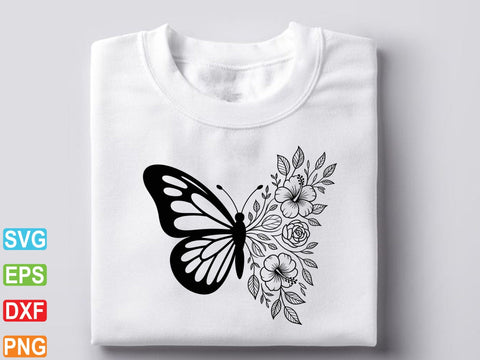 Floral Butterfly SVG, Butterfly Clipart, Floral Lover Shirt SVG Creativeart88 