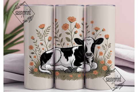 Floral Calf 20oz Tumbler Wrap Sublimation sassyprint 