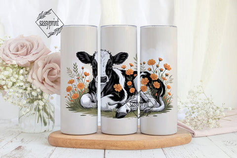 Floral Calf 20oz Tumbler Wrap Sublimation sassyprint 