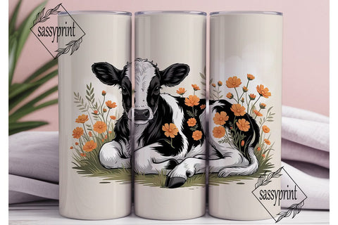 Floral Calf 20oz Tumbler Wrap Sublimation sassyprint 