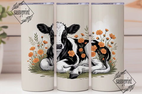Floral Calf 20oz Tumbler Wrap Sublimation sassyprint 