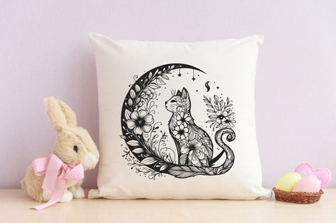 Floral Cat SVG Bundle SVG Rupkotha 