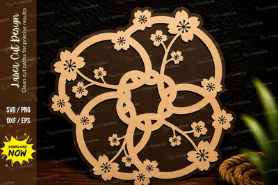 Floral Celtic Knot Mandala Laser Cut SVG Design SVG Regulrcrative 