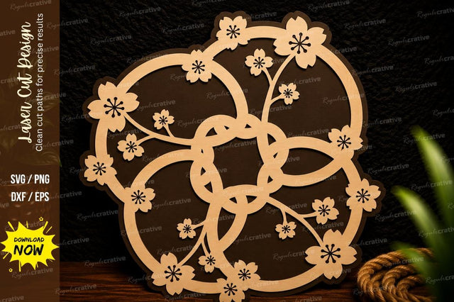 Floral Celtic Knot Mandala Laser Cut SVG Design SVG Regulrcrative 
