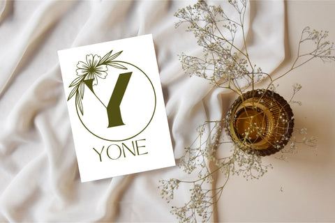 Floral Charm Monogram Font Dm Letter Studio 