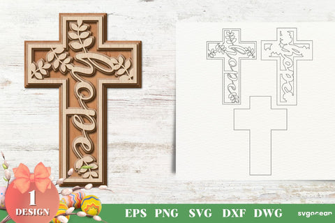 Floral Christian Crosses Laser Cut SVG SvgOcean 