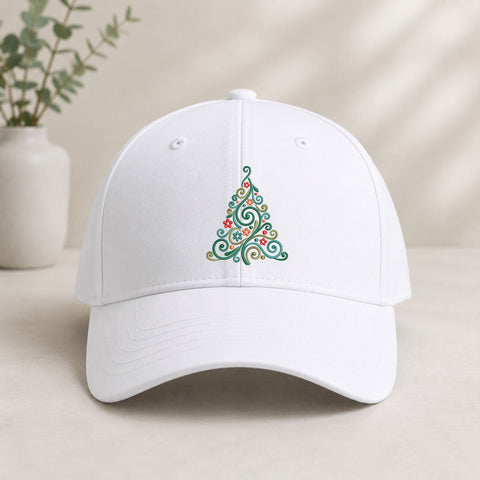 Floral Christmas Tree Machine Embroidery Design – Swirl Christmas Tree Embroidery File Embroidery/Applique DESIGNS PatternFeed8 