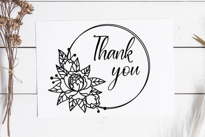 Floral Circle Frame SVG File | Peony Line Art Wreath for Cricut SVG Tafti Art 