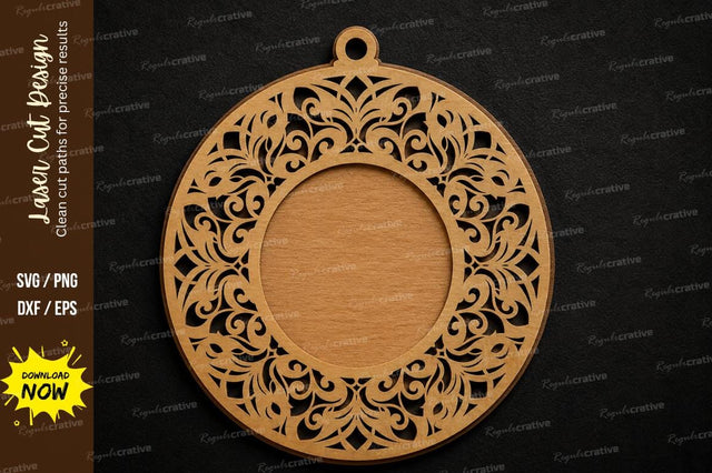 Floral Circle Ornament SVG Laser Cut Svg Design SVG Regulrcrative 