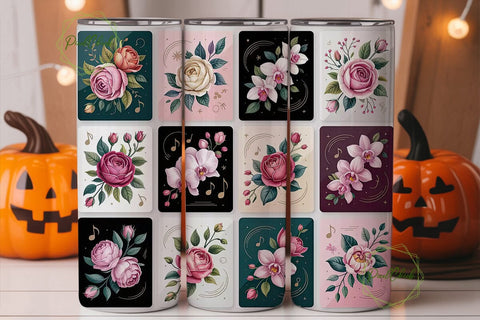 Floral Collection 20oz Tumbler Wrap Sublimation PixelChick 