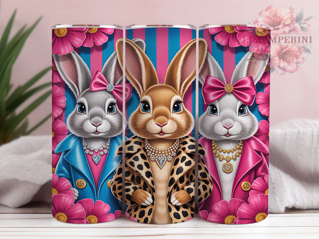 Floral Coquette Bunny 20oz Tumbler, Floral Easter, 20oz Tumbler Wrap, Sublimation PNG, Cute Holiday Cup, Spring Gift, Bunny Bow Design Sublimation Li Zamperini 