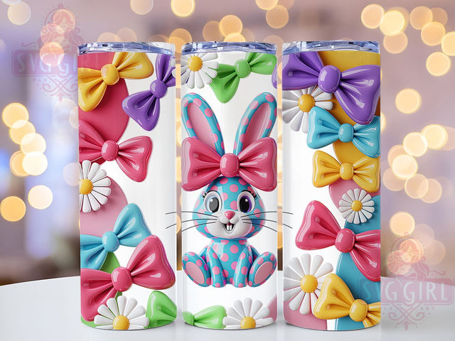 Floral Coquette Easter Bunny Tumbler, Floral Easter Tumbler, Cute Bunny Wrap, Stylish 20oz Wrap, Sublimation Design, Trendy Gift Idea, Inspirational Easter Tumbler Sublimation SvggirlplusArt 