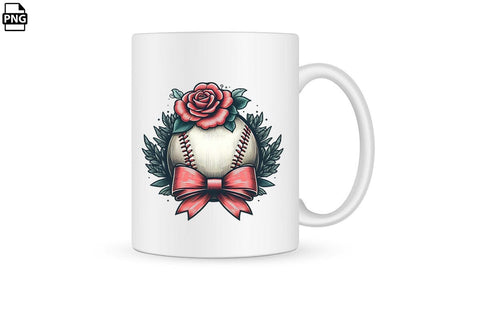 Floral Coquette Softball PNG Clipart Bundle Sublimation Creativedesigntee 