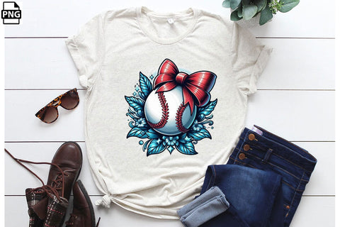 Floral Coquette Softball PNG Printable File Sublimation Creativedesigntee 