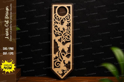 Floral Corner Bookmark SVG Laser Cut Bookmark File SVG Regulrcrative 