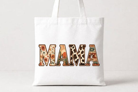 Floral Cow Print Western Mama PNG | Western Mama Sublimation PNG SVG BillahCrafts 