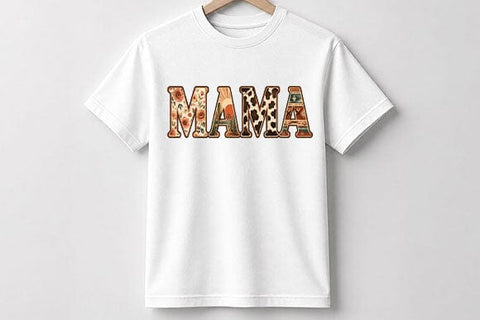 Floral Cow Print Western Mama PNG | Western Mama Sublimation PNG SVG BillahCrafts 