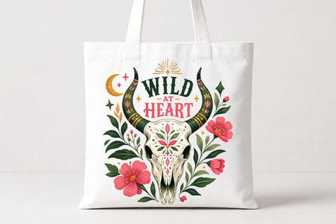 Floral Cow Skull PNG Boho Western Wild At Heart Digital Download SVG BillahCrafts 