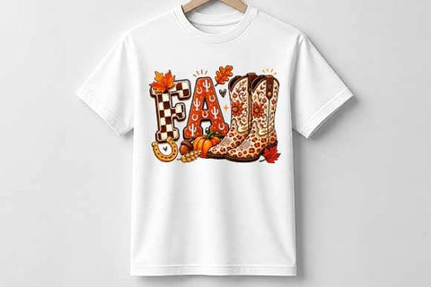 Floral Cowboy Boots Fall PNG | Western Autumn Sublimation Design SVG BillahCrafts 