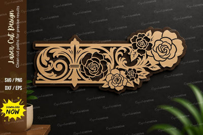 Floral Cross Border Laser Cut Svg Design SVG Regulrcrative 