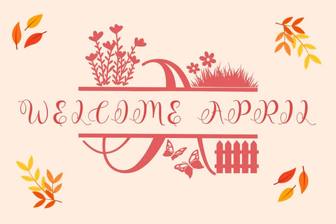 Floral Cute Monogram Font Prasetya Letter 