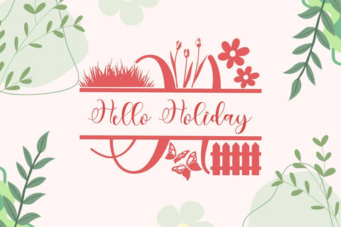 Floral Cute Monogram Font Prasetya Letter 