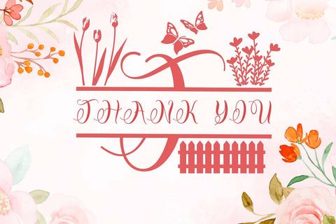 Floral Cute Monogram Font Prasetya Letter 