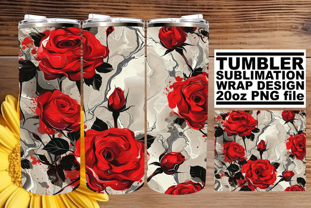 Floral Delight Tumbler Wrap: Blossom Burst Sublimation afrosvg 
