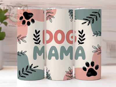 Floral Dog Mama Tumbler, Floral Design, Pet Lover, Cute Style, Romantic Theme, 20Oz Tumbler, Sublimation Wrap Sublimation Lara' s Designs 