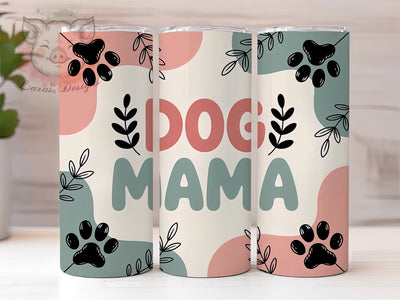 Floral Dog Mama Tumbler, Floral Design, Pet Lover, Cute Style, Romantic Theme, 20Oz Tumbler, Sublimation Wrap Sublimation Lara' s Designs 