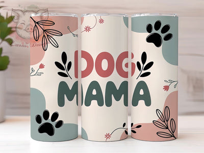 Floral Dog Mama Tumbler, Floral Design, Pet Lover, Cute Style, Romantic Theme, 20Oz Tumbler, Sublimation Wrap Sublimation Lara' s Designs 
