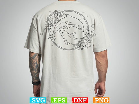 Floral Dolphin Svg Bundle, Sea Animal Svg, Dolphin Mama Svg SVG Creativeart88 