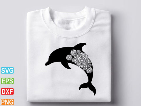 Floral Dolphin SVG for Cricut, Sea Animal svg,Dolphin Lover SVG artprintfile 