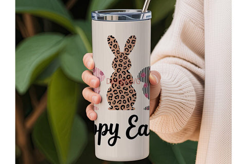 Floral Easter Bunny 20oz Tumbler Wrap Sublimation DesignSVG 