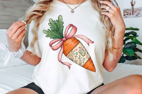 Floral Easter Carrot Coquette Bow PNG, Happy Easter PNG, Carrot Coquette Bow PNG, Easter PNG, Easter Sublimation, Funny Easter Brushstroke PNG, Floral Easter Carrot Coquette PNG Sublimation Regulrcrative 