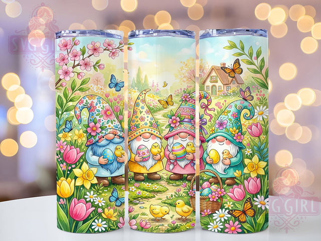 Floral Easter Gnome Tumbler, Easter Gnome Tumbler, Cute Gnome Wrap, Stylish 20oz Wrap, Sublimation Design, Trendy Gift Idea, Inspirational Easter Tumbler Sublimation SvggirlplusArt 