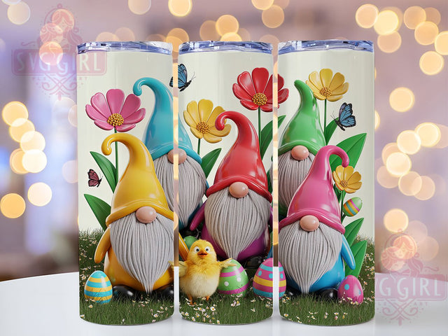 Floral Easter Gnome Tumbler, Easter Gnome Tumbler, Cute Gnome Wrap, Stylish 20oz Wrap, Sublimation Design, Trendy Gift Idea, Inspirational Easter Tumbler Sublimation SvggirlplusArt 