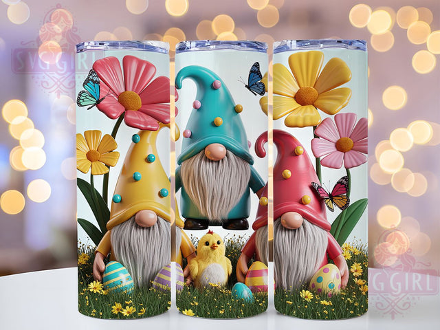 Floral Easter Gnome Tumbler, Easter Gnome Tumbler, Cute Gnome Wrap, Stylish 20oz Wrap, Sublimation Design, Trendy Gift Idea, Inspirational Easter Tumbler Sublimation SvggirlplusArt 