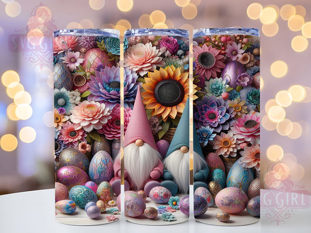 Floral Easter Gnome Tumbler, Floral Egg Tumbler, Cute Gnome Wrap, Festive Easter Wrap, Stylish 20oz Wrap, Sublimation Design, Trendy Gift Idea Sublimation SvggirlplusArt 